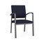 Lesro Newport Guest Chair Metal Frame, Charcoal, OH Navy Upholstery NP1101 - alternate 1